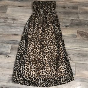 Cheetah print maxi dress